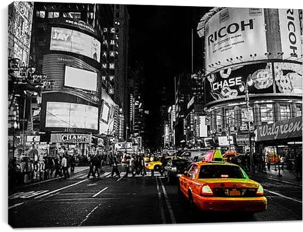 Постер на подрамнике - Ночьная жизнь Америки