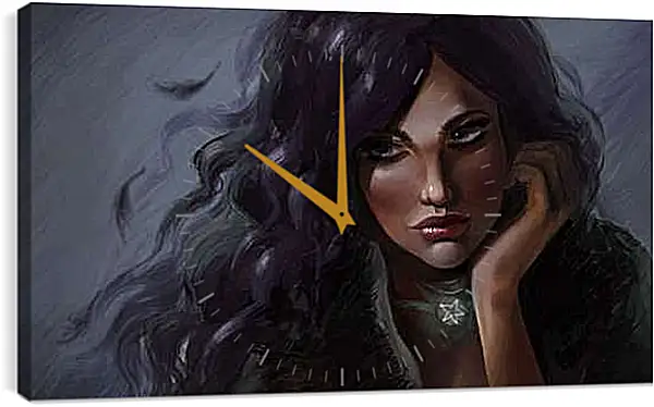 Часы картина - The Witcher (Ведьмак), задумчивая Йеннифер