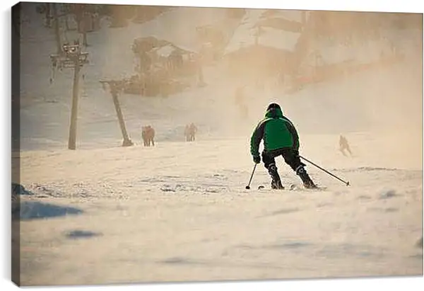Постер на подрамнике - В зелёной курточке