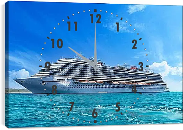 Часы картина - Большой круизный лайнер