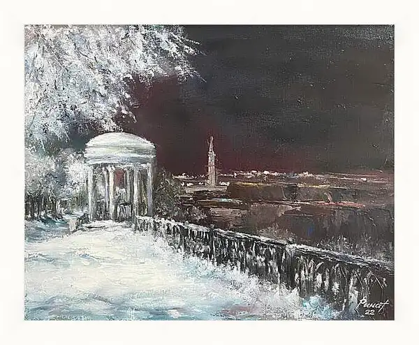 Картина в раме - Зимний Волгоград