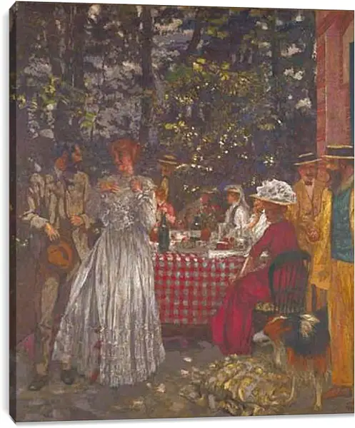 Постер на подрамнике - The Terrace at Vasouy, the Lunch. Эдуар Вюйар