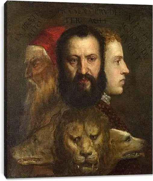 Постер на подрамнике - Аллегория благоразумия. Тициан Вечеллио