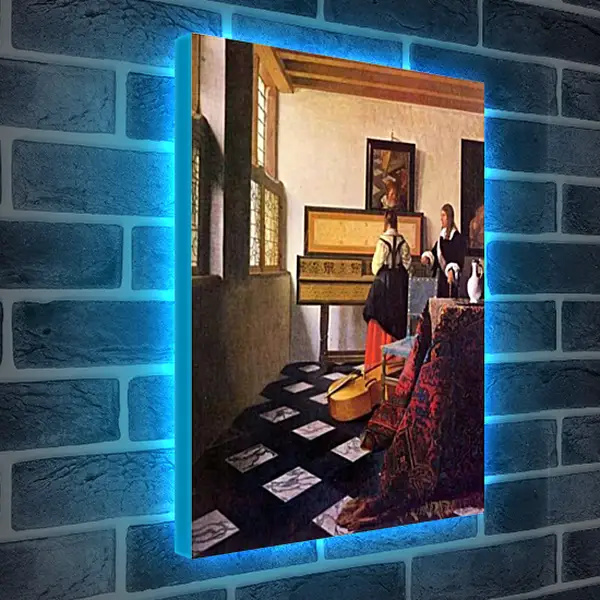 Лайтбокс световая панель - Урок музыки (1662) Ян (Йоханнес) Вермеер