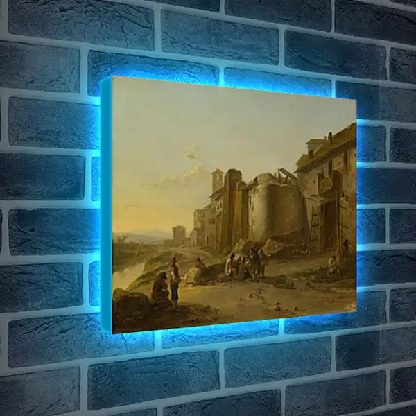 Лайтбокс световая панель - A View on the Tiber. Ян Бот