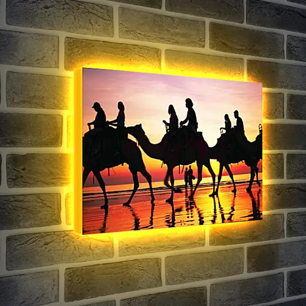 Лайтбокс световая панель - Караван. Верблюды