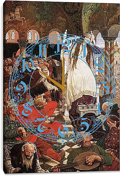 Часы картина - Царевна-несмеяна. Виктор Васнецов