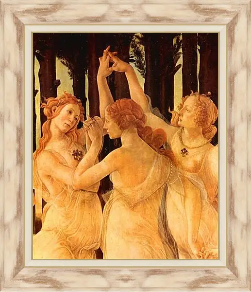Картина в раме - Spring Primavera (detail Three Graces) Сандро Боттичелли