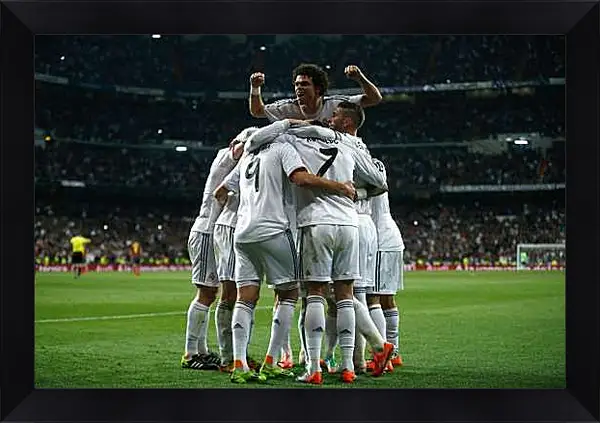 Картина в раме - Празднование гола. ФК Реал Мадрид. FC Real Madrid