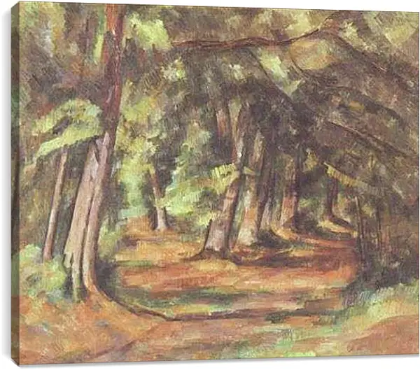 Постер на подрамнике - Sous-Bois. Поль Сезанн
