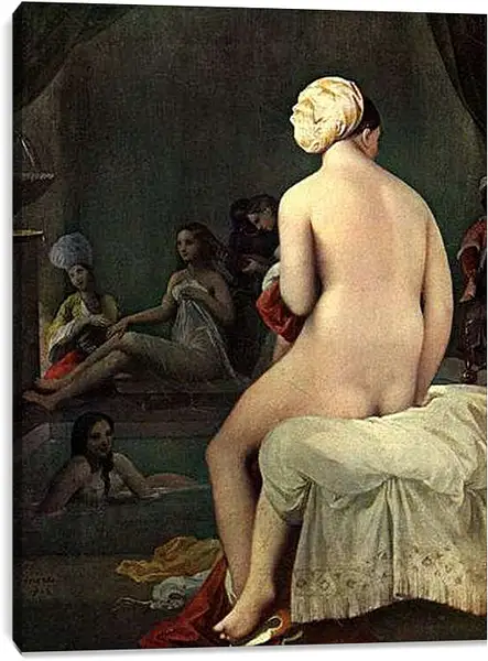 Постер на подрамнике - Bath. Жан Огюст Доминик Энгр