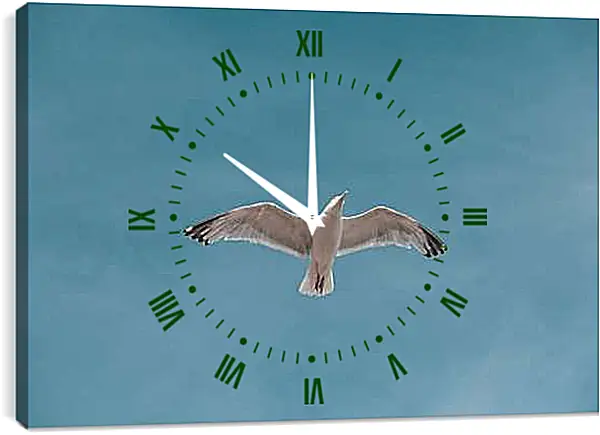 Часы картина - Чайка