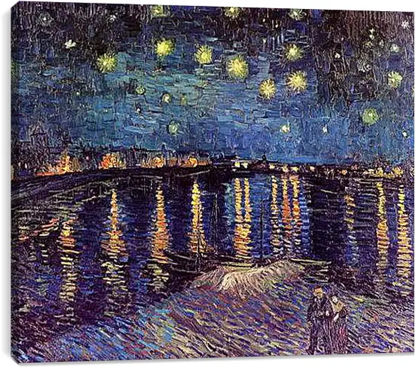 Постер на подрамнике - Starry Night Over the Rhone. Винсент Ван Гог