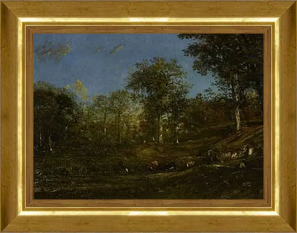 Картина в раме - View of the Pastures of the Limousin. Жюль Дюпре
