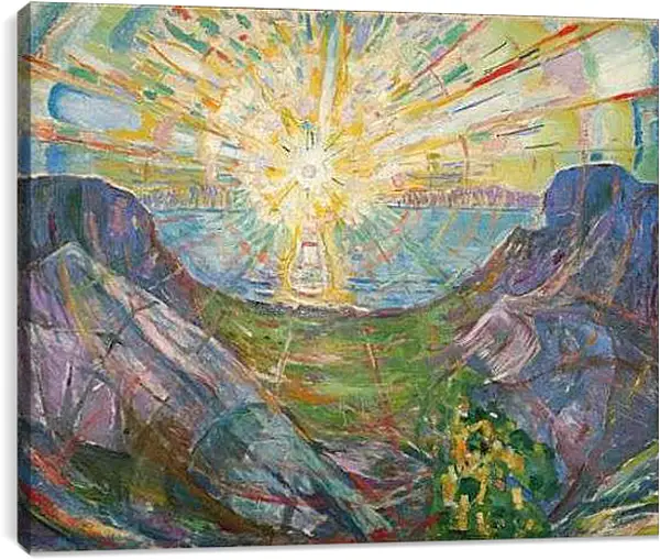Постер на подрамнике - the sun. Солнце. Эдвард Мунк