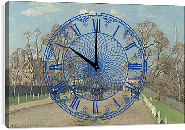 Часы картина - The Avenue, Sydenham. Камиль Писсарро
