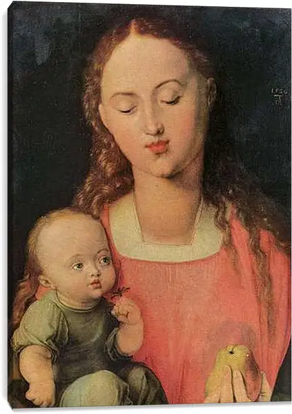 Постер на подрамнике - Maria mit Kind. Мария с младенцем. Альбрехт Дюрер
