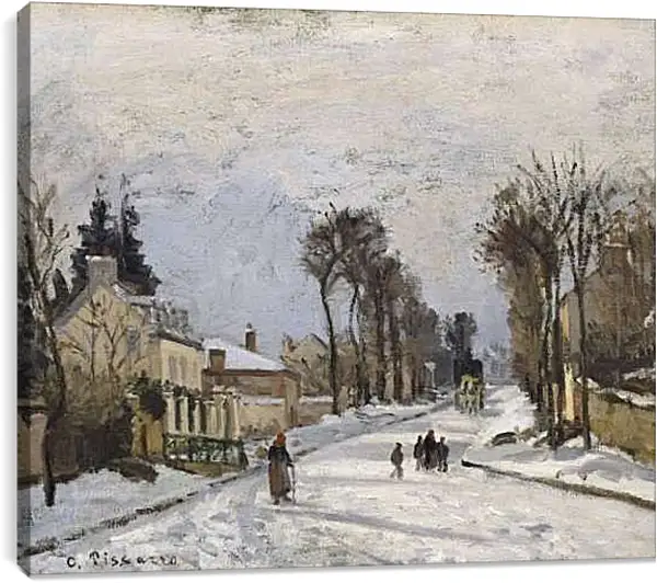 Постер на подрамнике - Дорога в Версаль в Лувесьенне. Камиль Писсарро