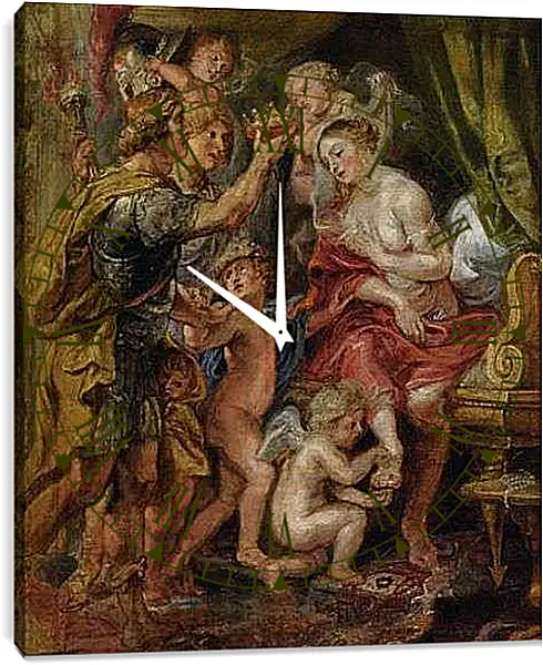Часы картина - Alexander and Roxana. Питер Пауль Рубенс