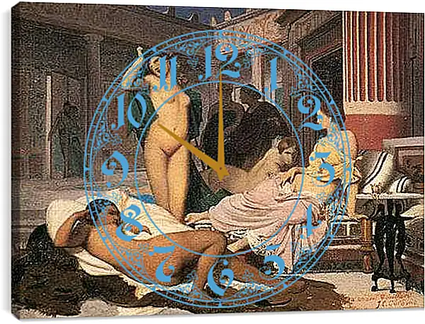 Часы картина - Greek Interior, sketch. Жан-Леон Жером