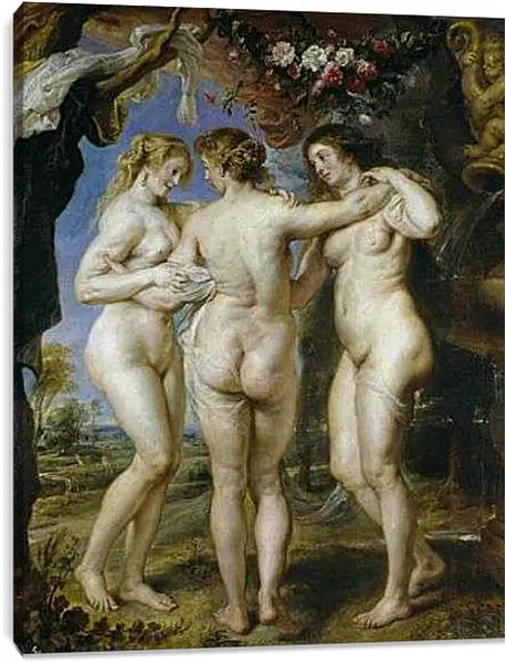Постер на подрамнике - Die drei Grazien. Питер Пауль Рубенс