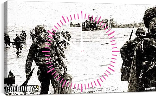 Часы картина - Call Of Duty 2