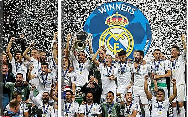 Модульная картина - Победа в Лиге Чемпионов 2018. Реал Мадрид. Real Madrid