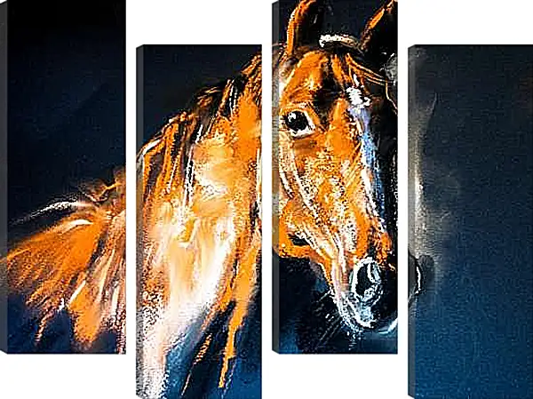 Модульная картина - Лошадь