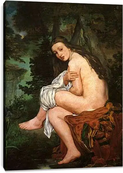 Постер на подрамнике - The Surprised Nymph. Эдуард Мане