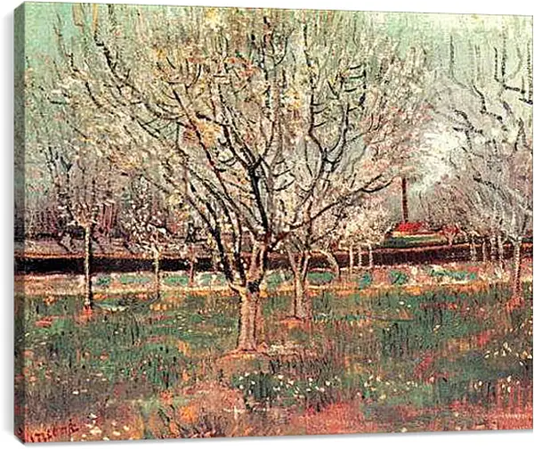 Постер на подрамнике - Orchard in Blossom Plum Trees. Винсент Ван Гог