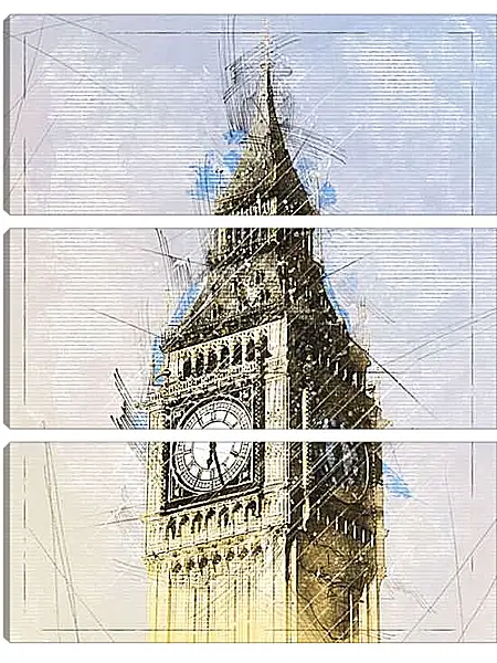 Модульная картина - Лондон. Биг-Бен.