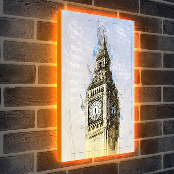 Лайтбокс световая панель - Лондон. Биг-Бен.