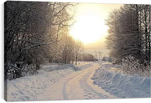 Постер на подрамнике - Зима