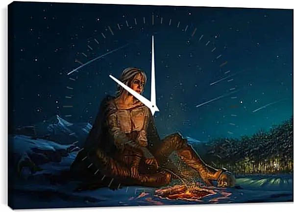 Часы картина - The Witcher (Ведьмак), Цирилла на привале