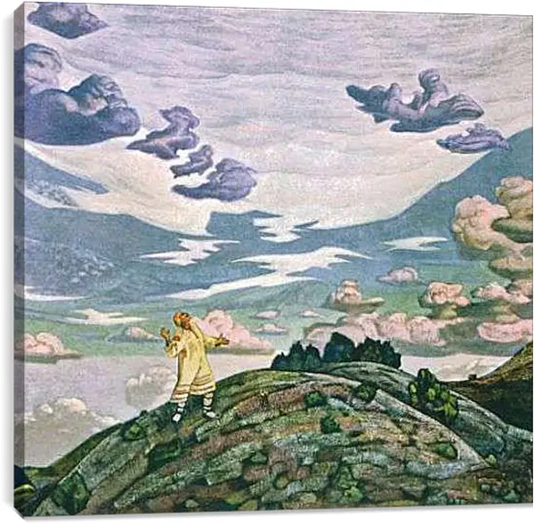 Постер на подрамнике - Знамение. Рерих Николай