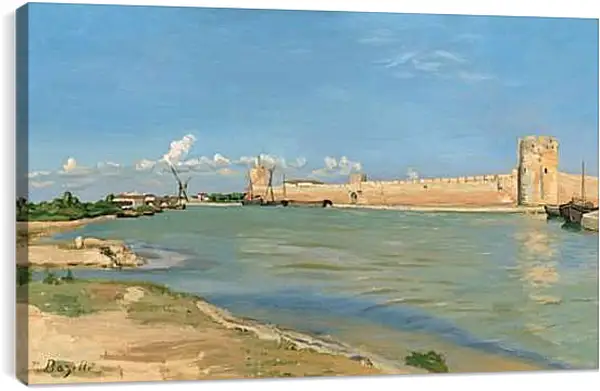 Постер на подрамнике - Волны в Эг-Морт. Жан Фредерик Базиль