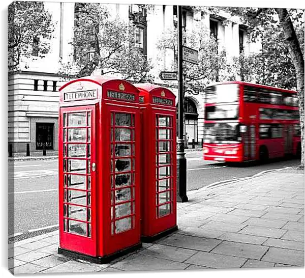 Постер на подрамнике - Две кабинки