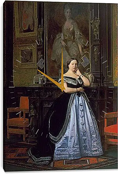 Часы картина - Charlotte de Rothschild - Портрет Баронессы Натаниель. Жан-Леон Жером