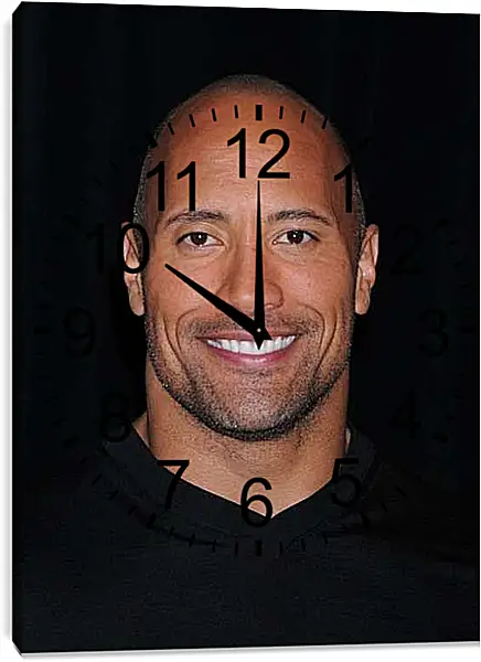 Часы картина - Dwayne Douglas Johnson. Дуэйн Джонсон (Скала)