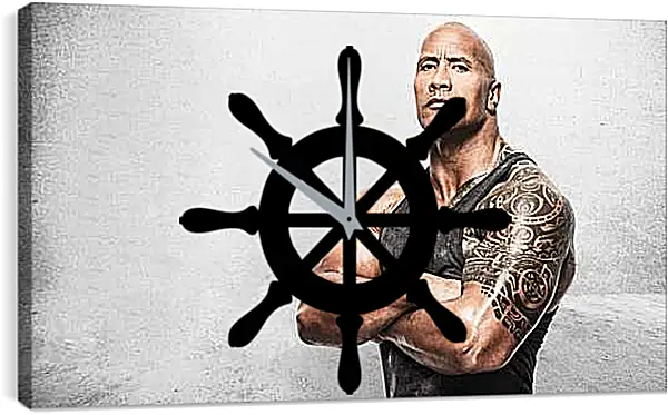 Часы картина - Dwayne Douglas Johnson. Дуэйн Джонсон (Скала)