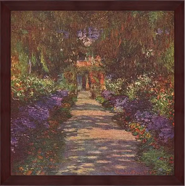 Картина в раме - Garden Path. Клод Моне