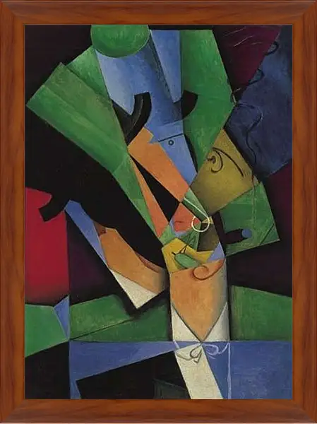 Картина в раме - El fumador (Frank Haviland) Хуан Грис