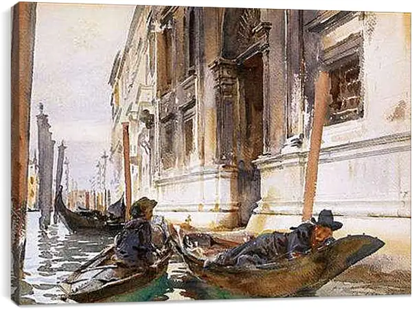 Постер на подрамнике - Gondoliers’ Siesta - Сингер Сарджент. Джон Сингер Сарджент