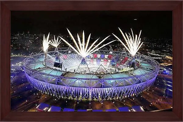 Картина в раме - Салют на стадионе