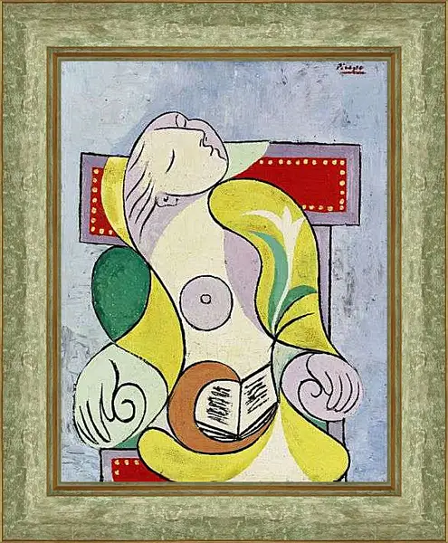 Картина в раме - Чтение. Пабло Пикассо