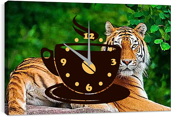 Часы картина - Бенгальский тигр