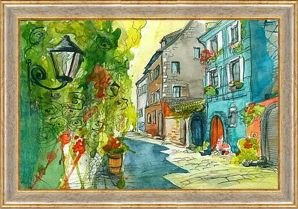 Картина в раме - Фонарь