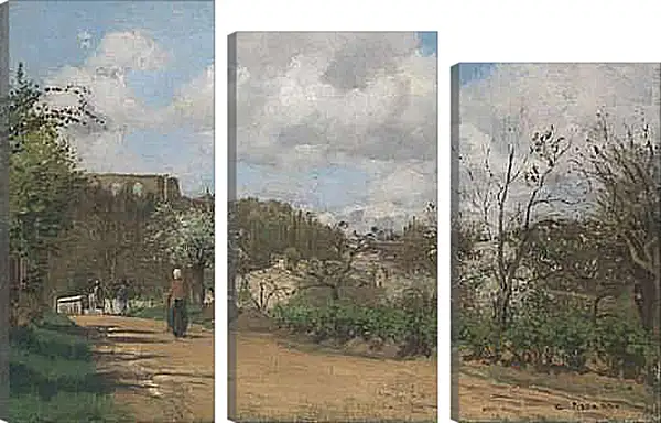 Модульная картина - View from Louveciennes. Камиль Писсарро