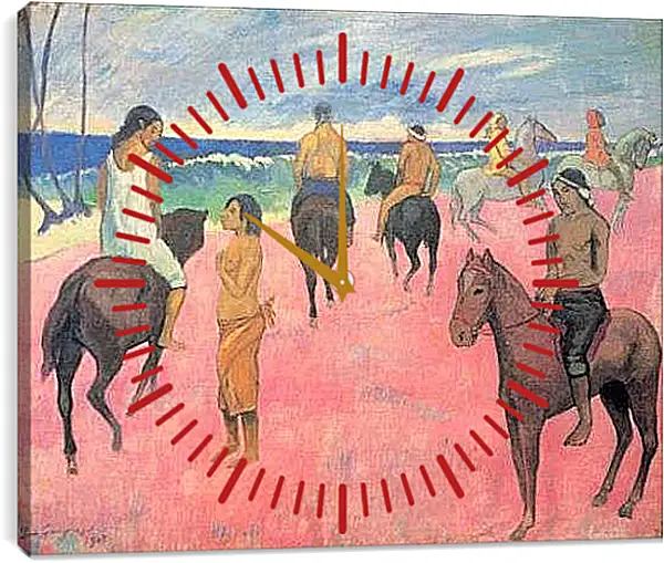Часы картина - Reiter am Strand. Поль Гоген