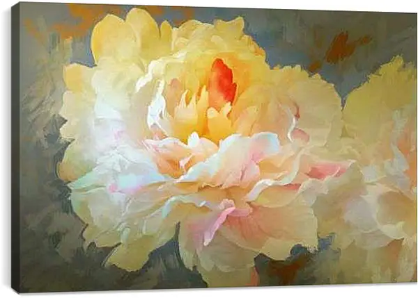 Постер на подрамнике - Пион